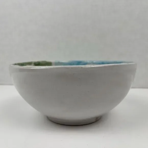 Desimone Italy Pottery Bowl Vintage MCM Hand Painted Cow Art 6.25 Inch - Picture 5 of 11